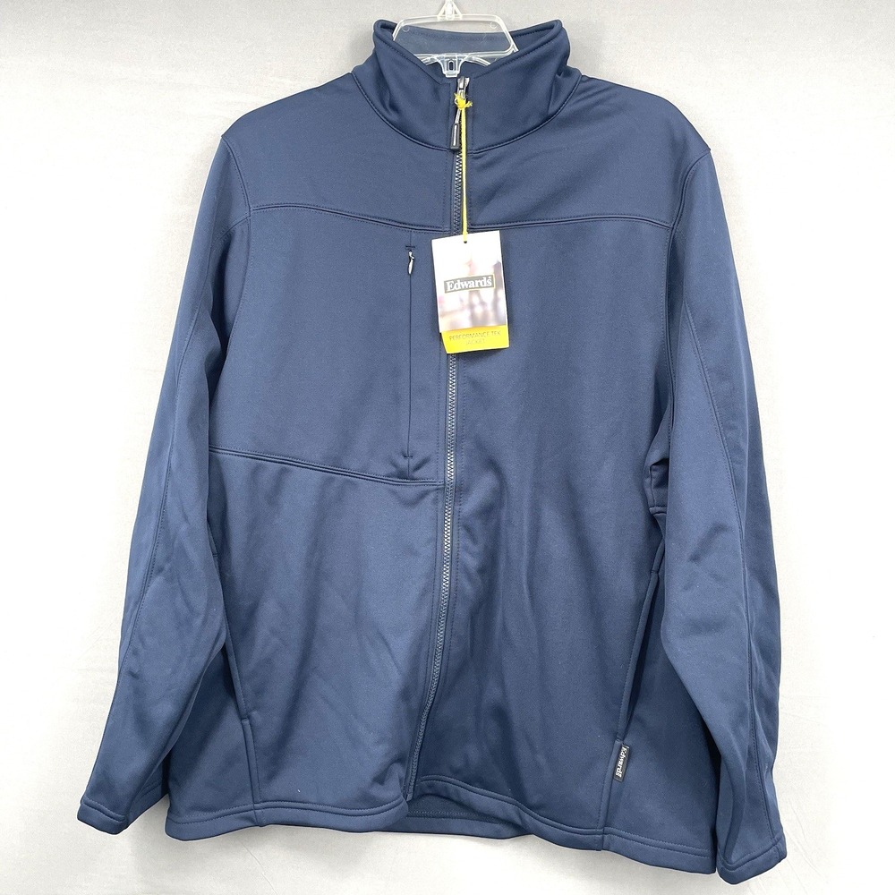 Edwards Performance Tek Jacket Women's Size L Blue Stretch Moisture Wicking